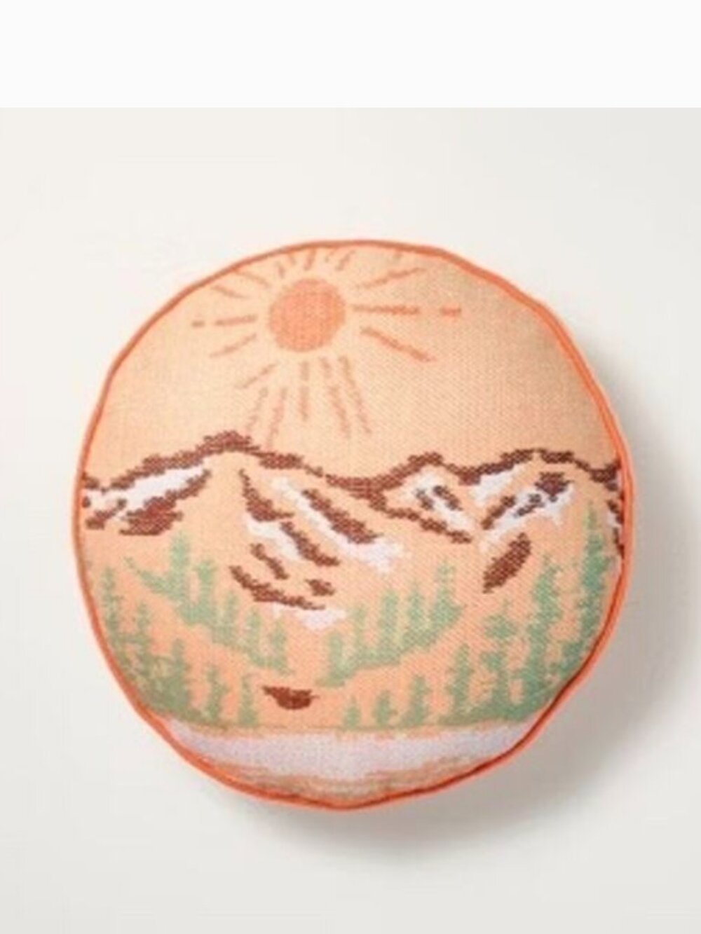 Hearth & Hand with Magnolia NWT 16" Embroidered Mountain Landscape Pillow